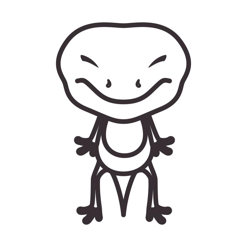 animal petit gecko lignes logo vecteur symbole icône conception illustration