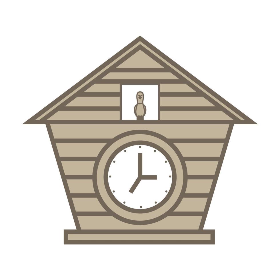 horloge en bois logo moderne symbole icône vecteur conception graphique illustration