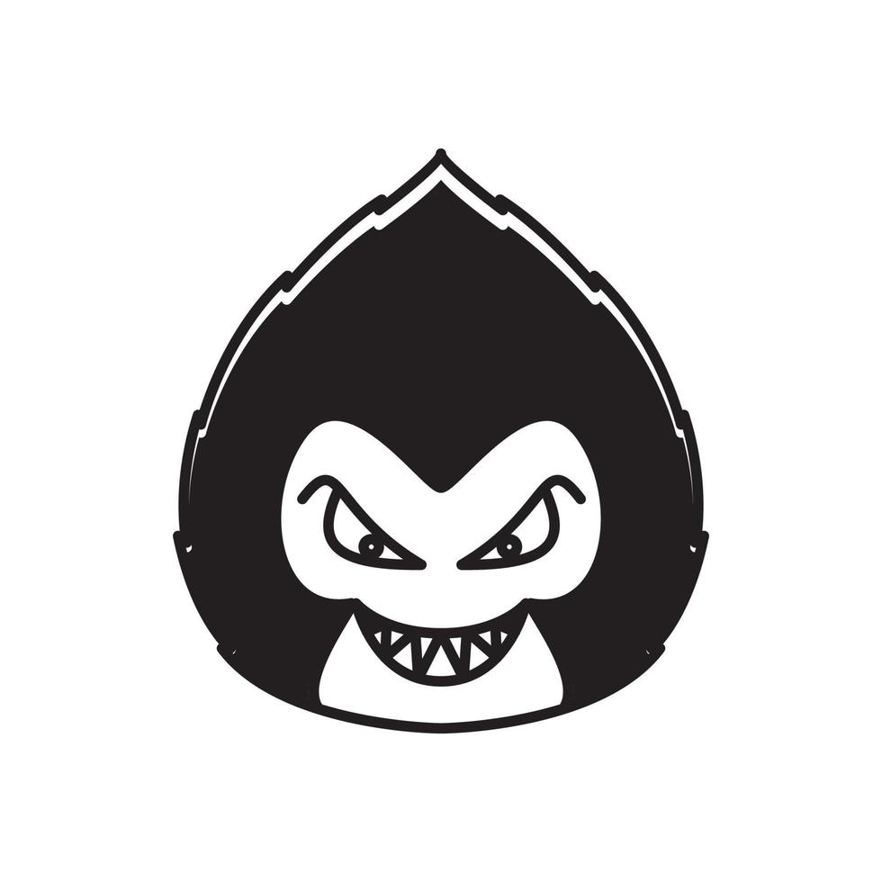tête d'animal gorille mignon sourire logo symbole icône vecteur conception graphique illustration