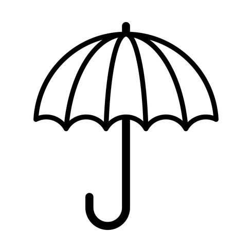 Icône de vecteur de parapluie