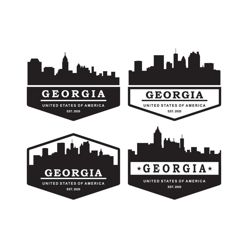 logo vectoriel de la géorgie skyline silhouette