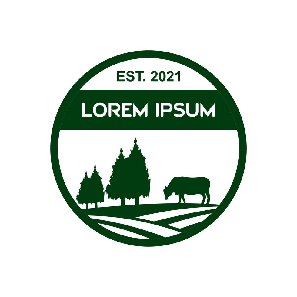 logo de la ferme, vecteur du logo de la nature