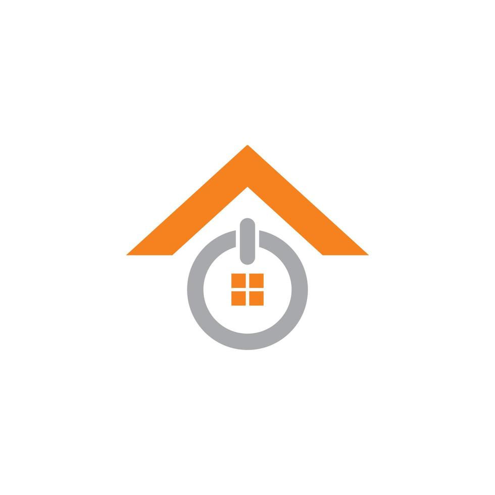 logo de l'immobilier, logo de la maison d'alimentation vecteur