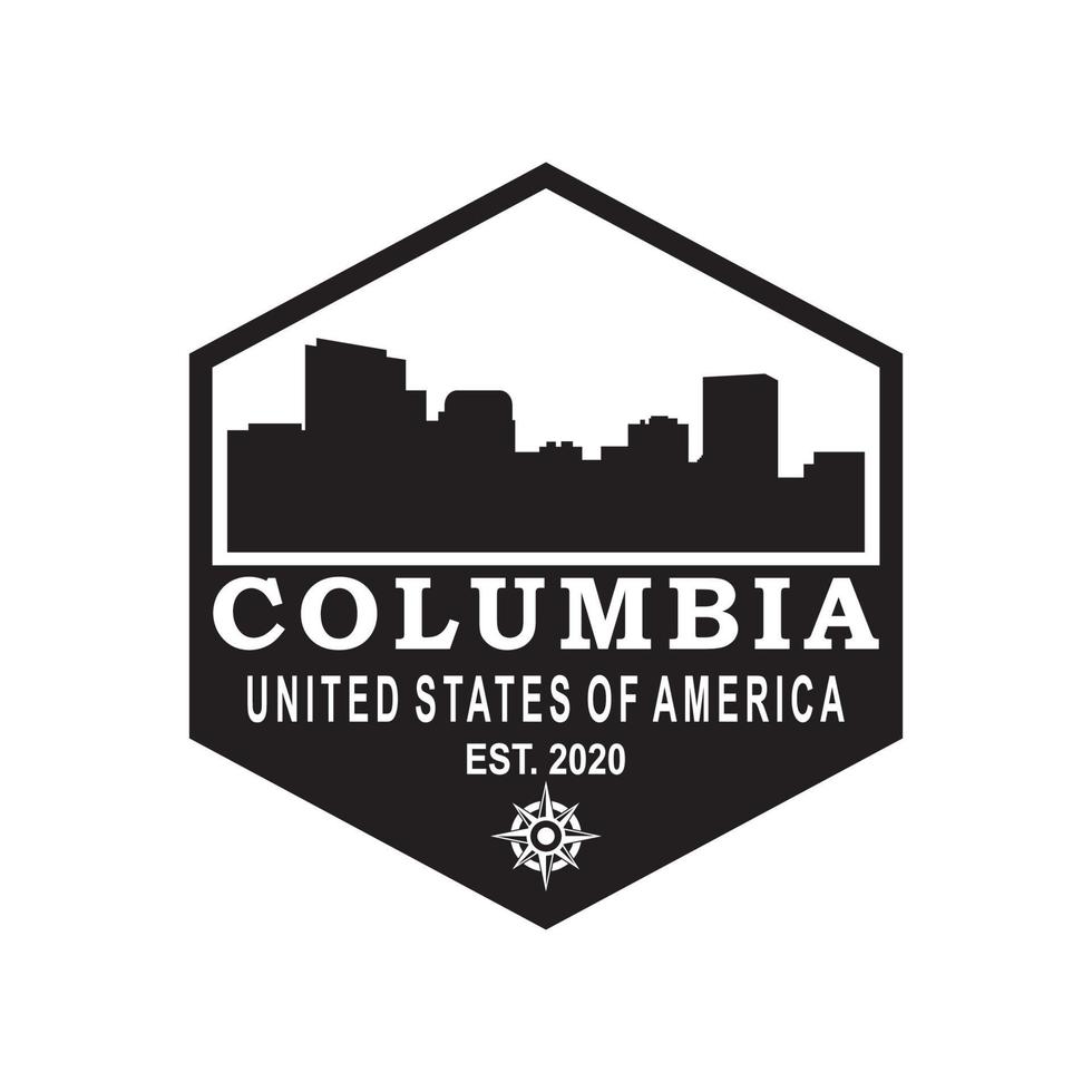 logo vectoriel colombie skyline silhouette