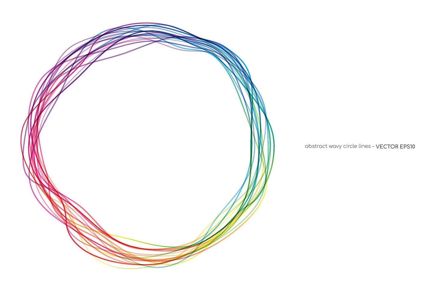 vecteur, résumé, cercles, lignes, rond, cadre, coloré, arc-en-ciel, isolé, blanc, fond, à, vide, espace, pour, texte vecteur