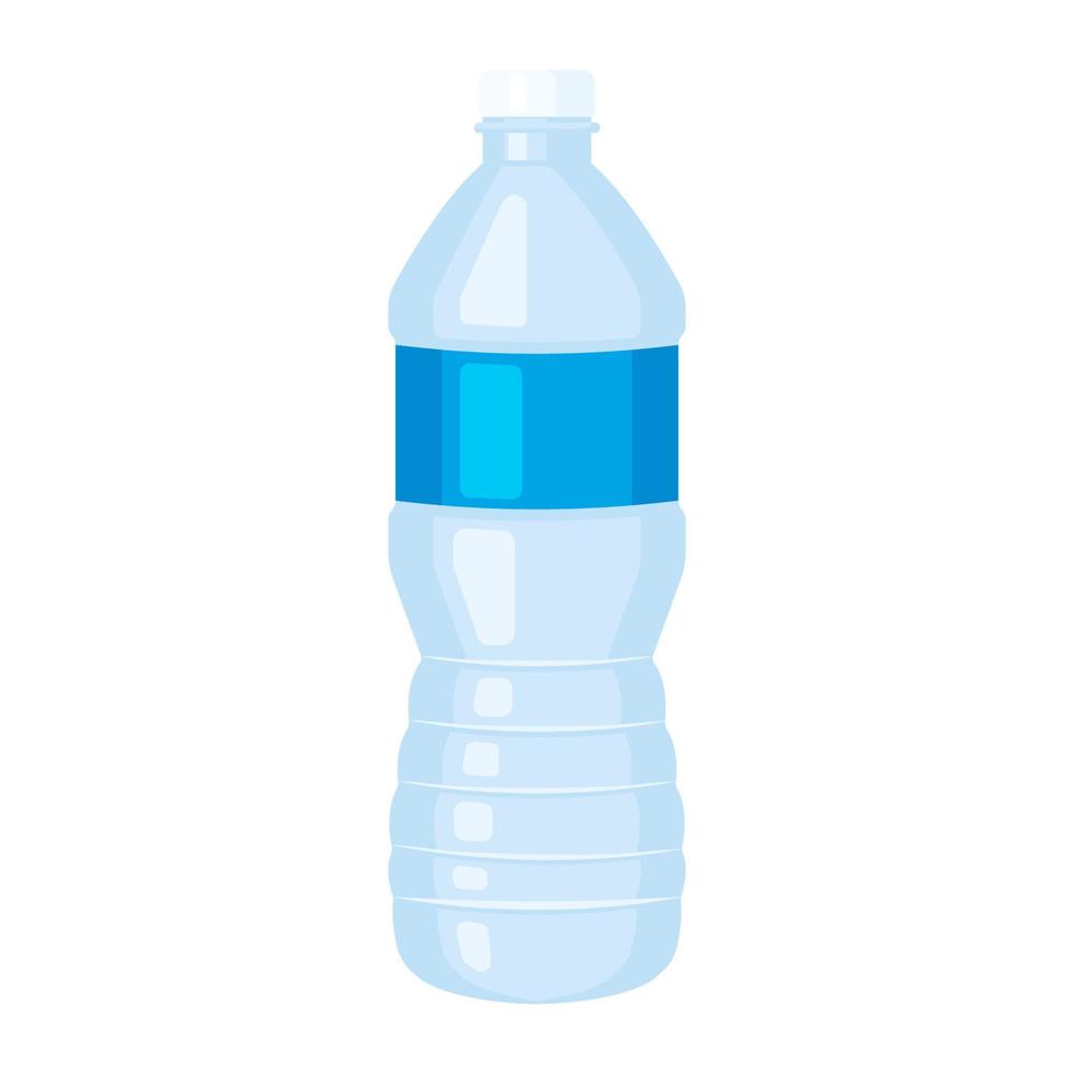 bouteille en plastique d'eau cartoon vector illustration objet isolé