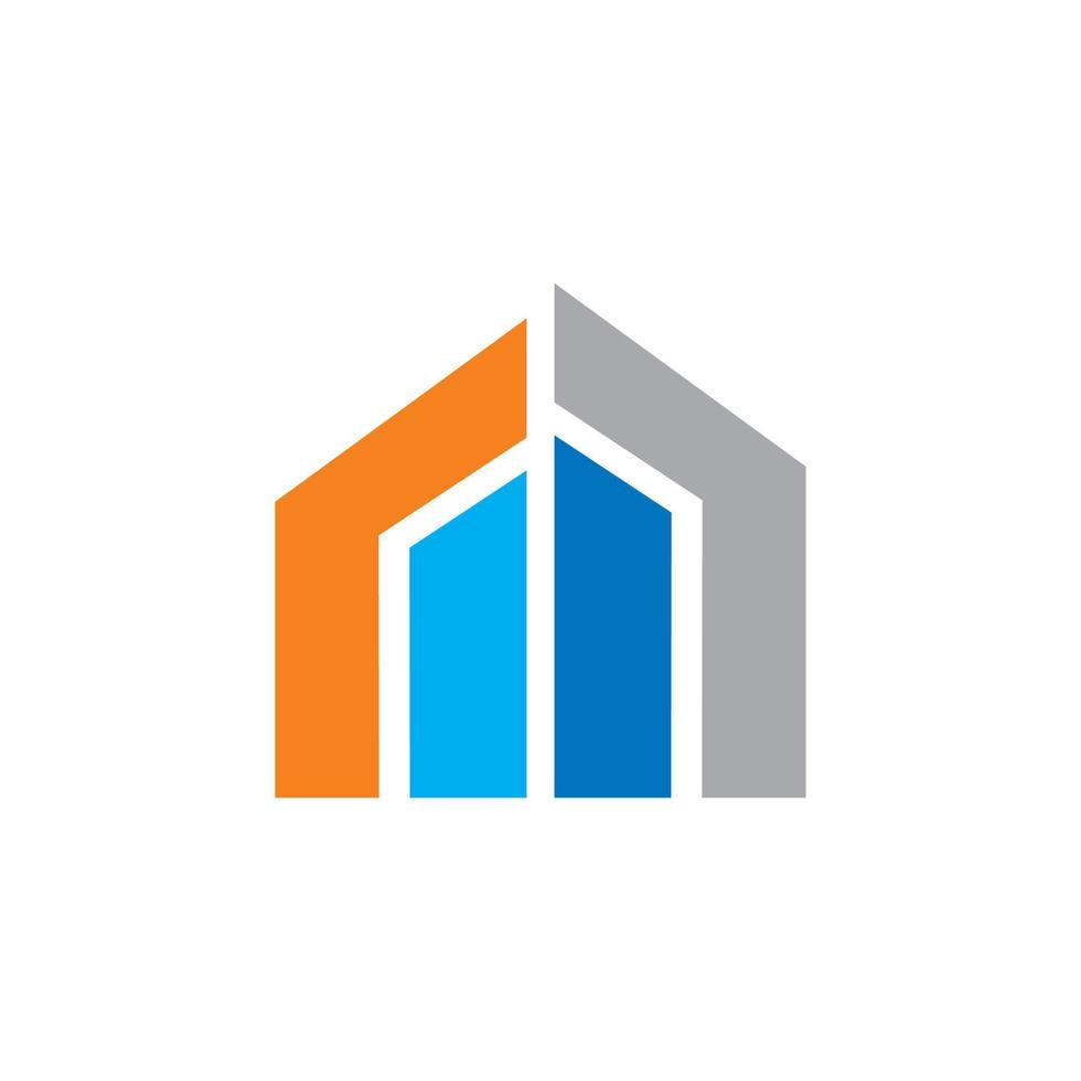 logo de l'immobilier, logo de la maison de location vecteur