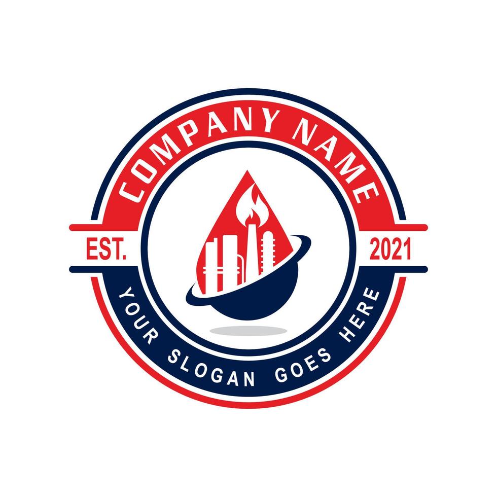 logo gaz et pétrole, logo de l'industrie vecteur