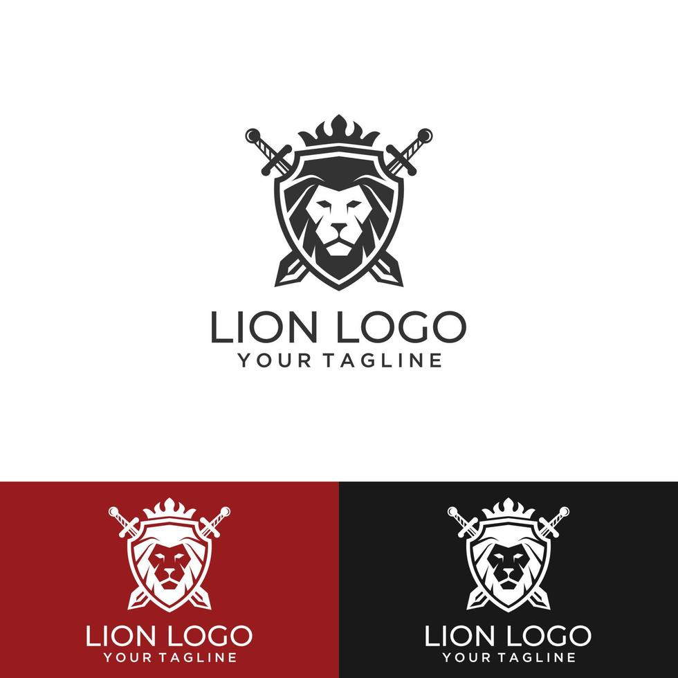 logo de luxe lion vecteur