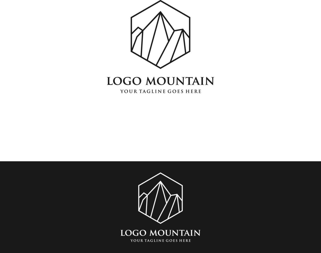 icône du logo de la montagne. vecteur