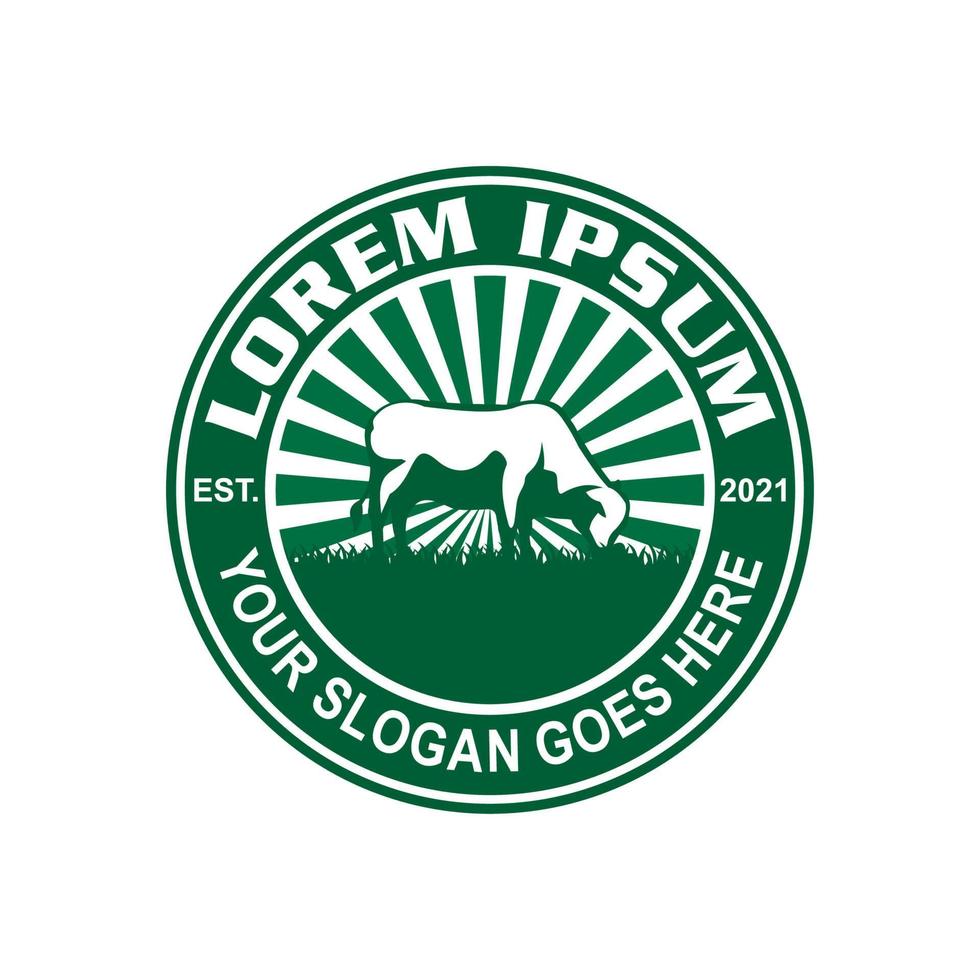 logo de la ferme, vecteur du logo de la nature