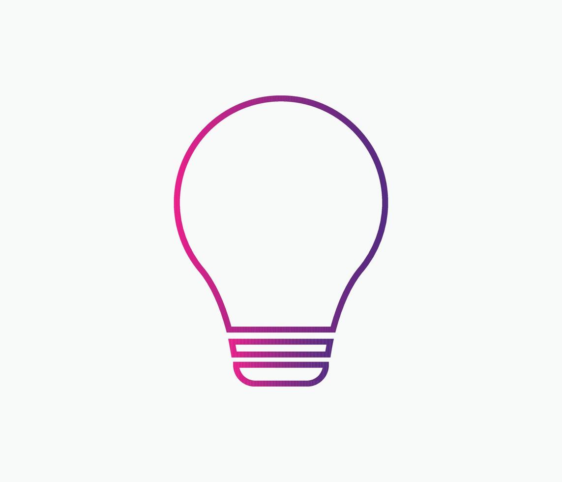 ampoule icône signe illustration vectorielle dégradé de couleur vecteur