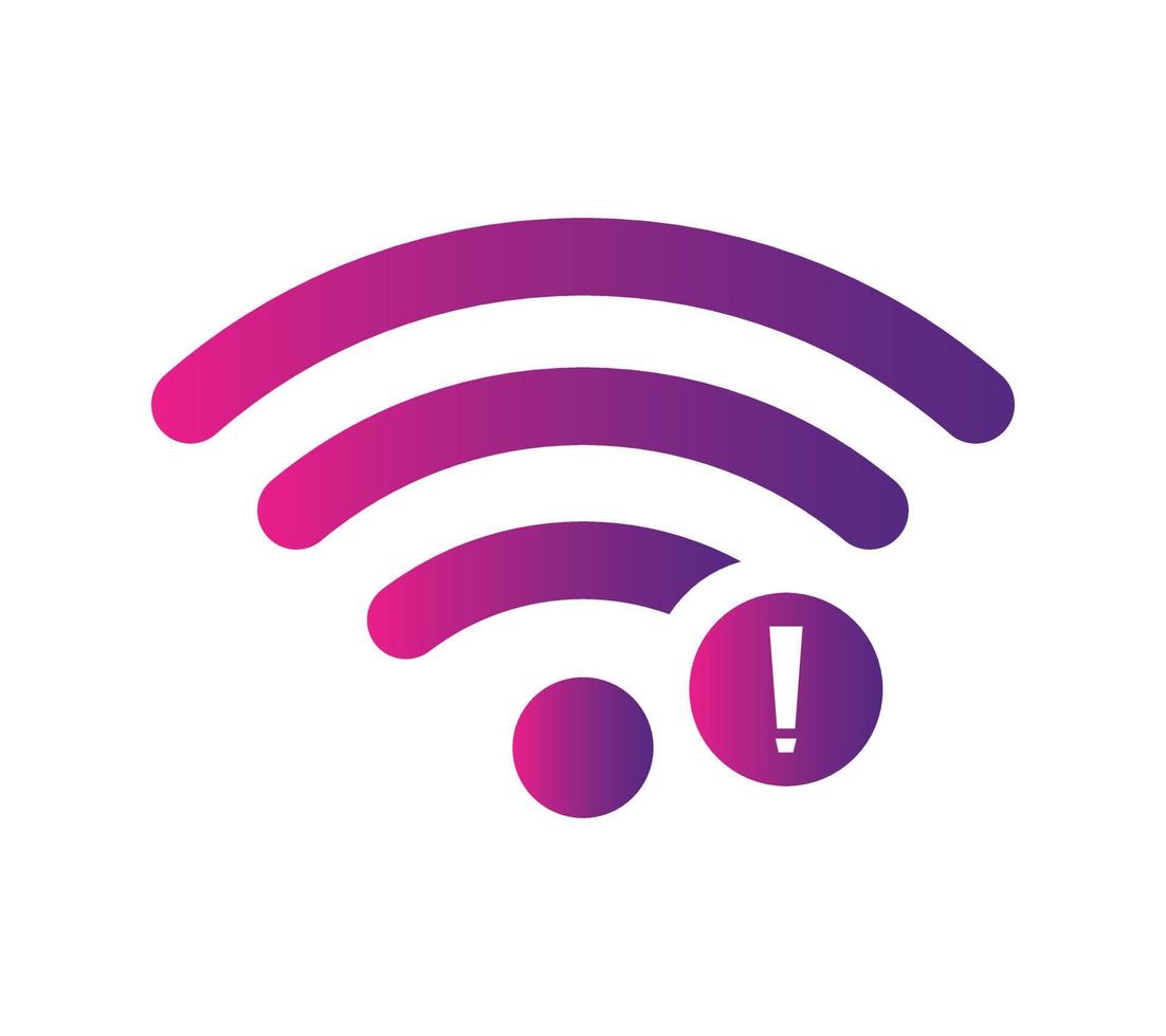 pas de connexions sans fil, pas de vecteur de signe d'icône wifi