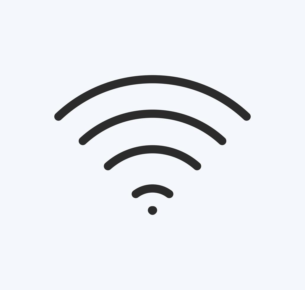 signal wifi icône signe vecteur noir couleur