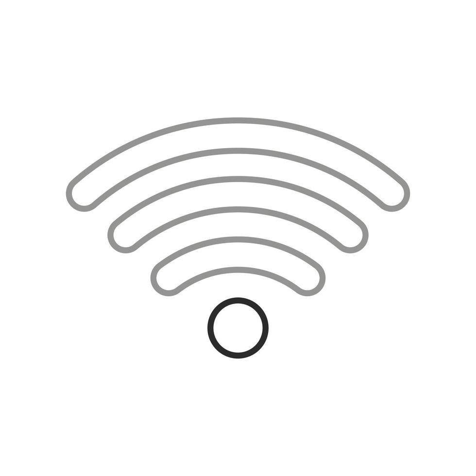 signal wifi icône signe vecteur noir couleur