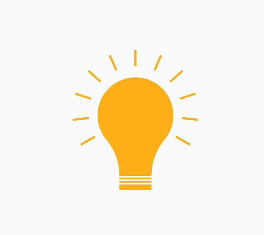 ampoule icône vecteur idée signe solution, modèle coloré de concept de pensée