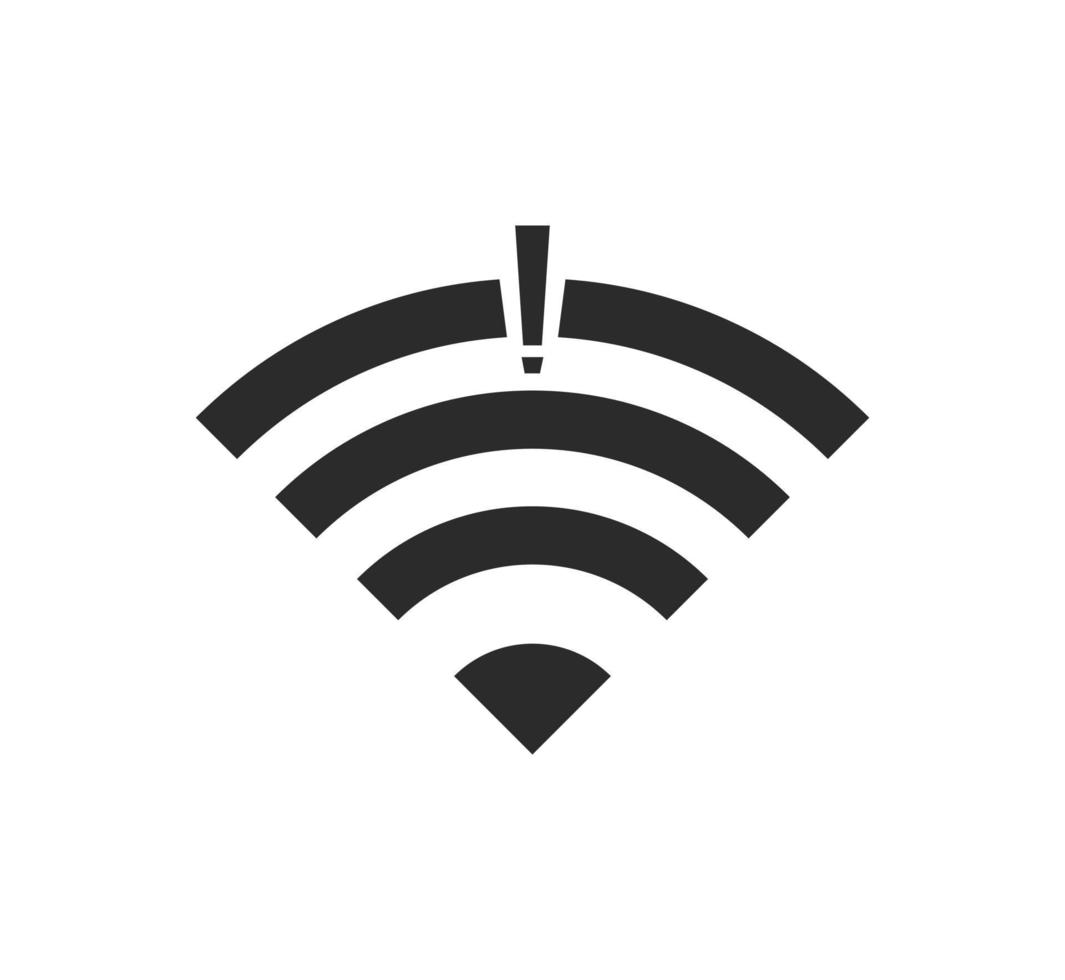 pas de connexions sans fil, pas de vecteur de signe d'icône wifi