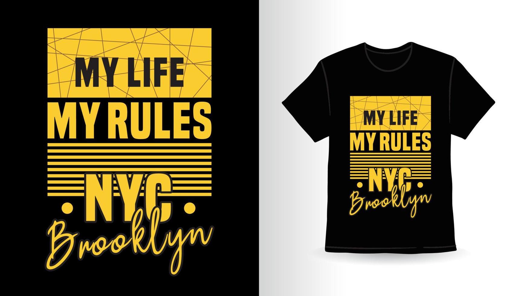 ma vie mes règles conception d'impression de t-shirt de typographie moderne vecteur