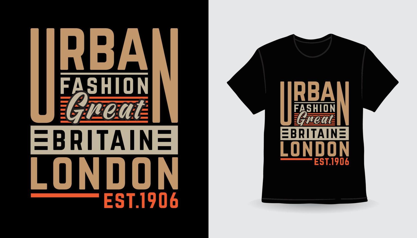 conception d'impression de t-shirt de typographie moderne de mode urbaine vecteur