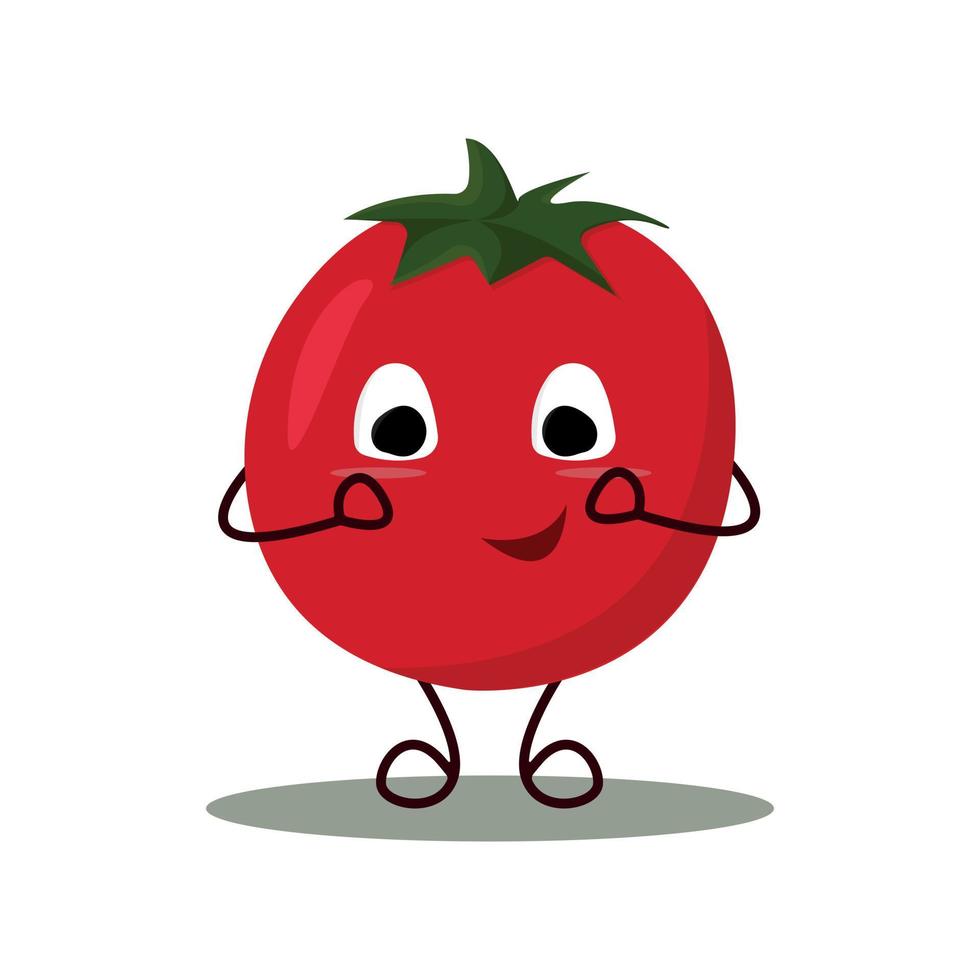 illustration de dessin animé de tomate. vecteur. personnage vecteur