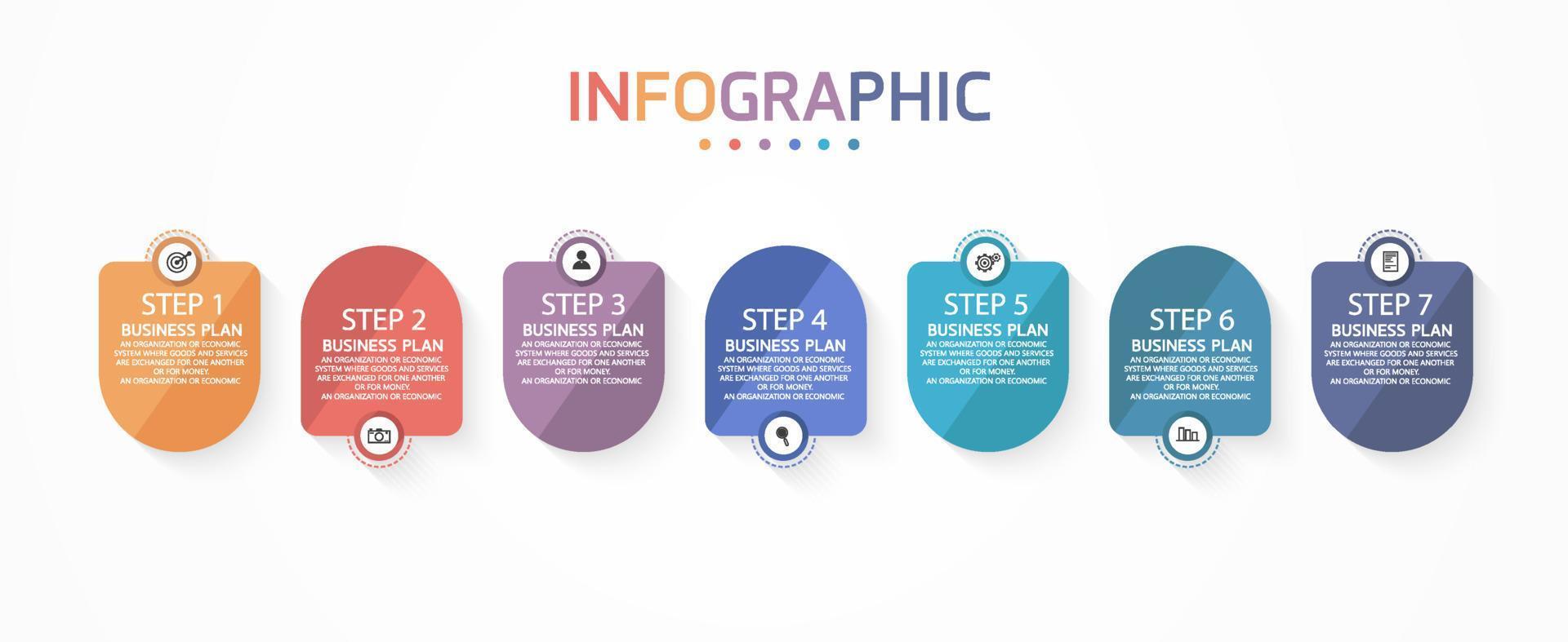 modèle d'étiquette d'infographie vectorielle avec options d'icônes ou infographie d'étapes pour les présentations d'idées commerciales, il peut être utilisé pour les graphiques d'information, les présentations, les sites Web, les bannières, les médias imprimés. vecteur