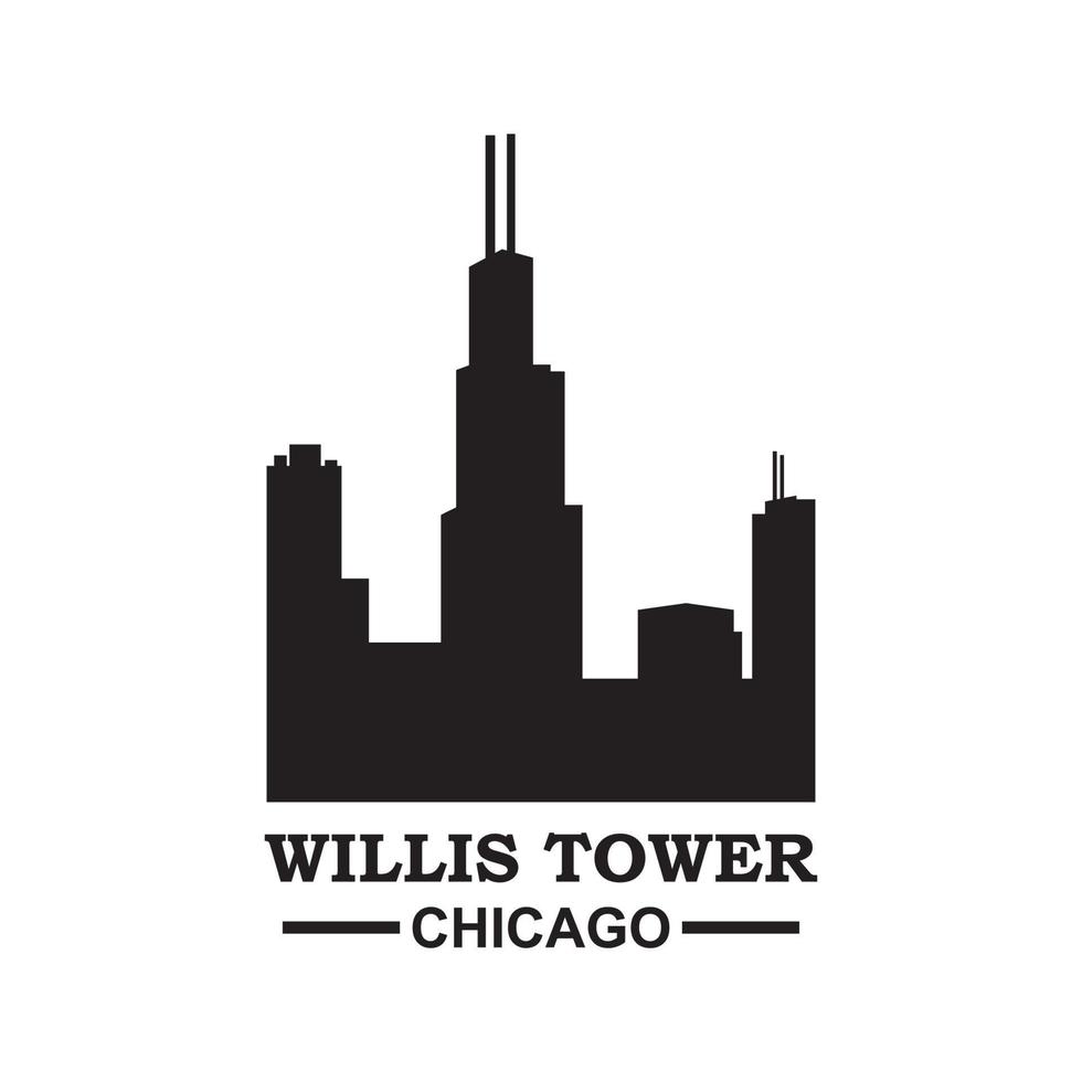 vecteur de la tour willis, logo de chicago