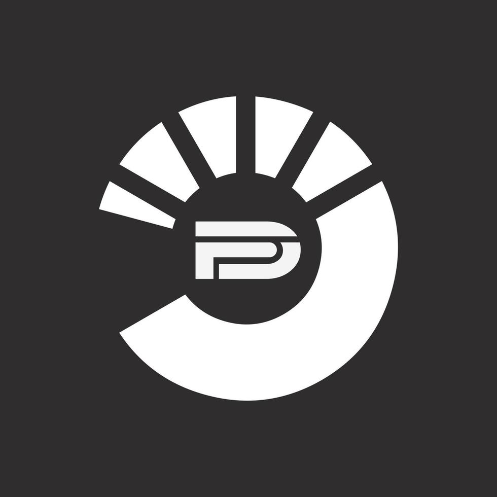 fd initiales lettre logo créatif icône vecteur noir couleur téléchargement gratuit