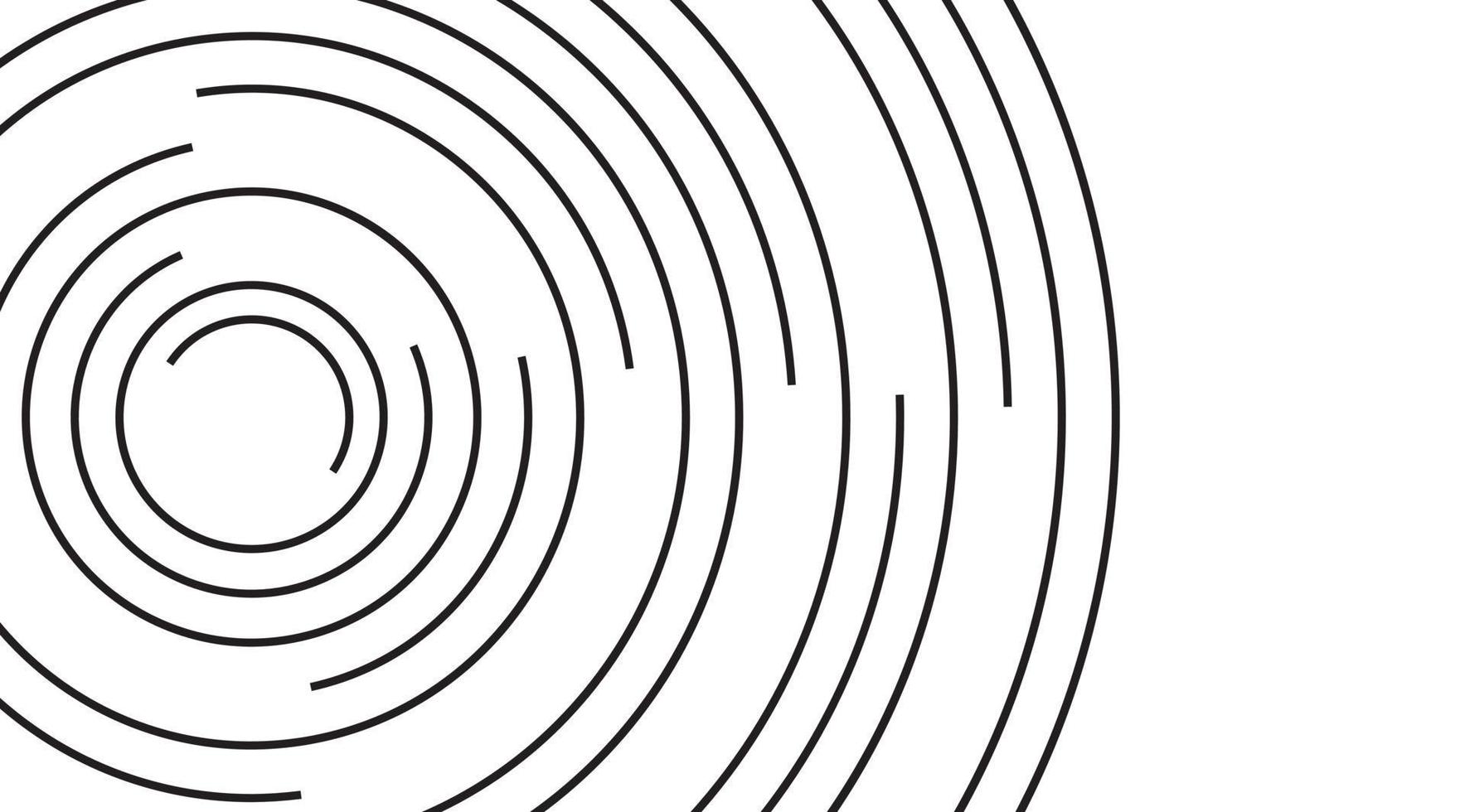 cercles linéaires minimalistes. ligne ronde vecteur