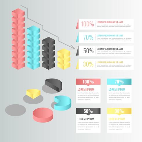 Éléments d&#39;infographie 3D vectoriels vecteur