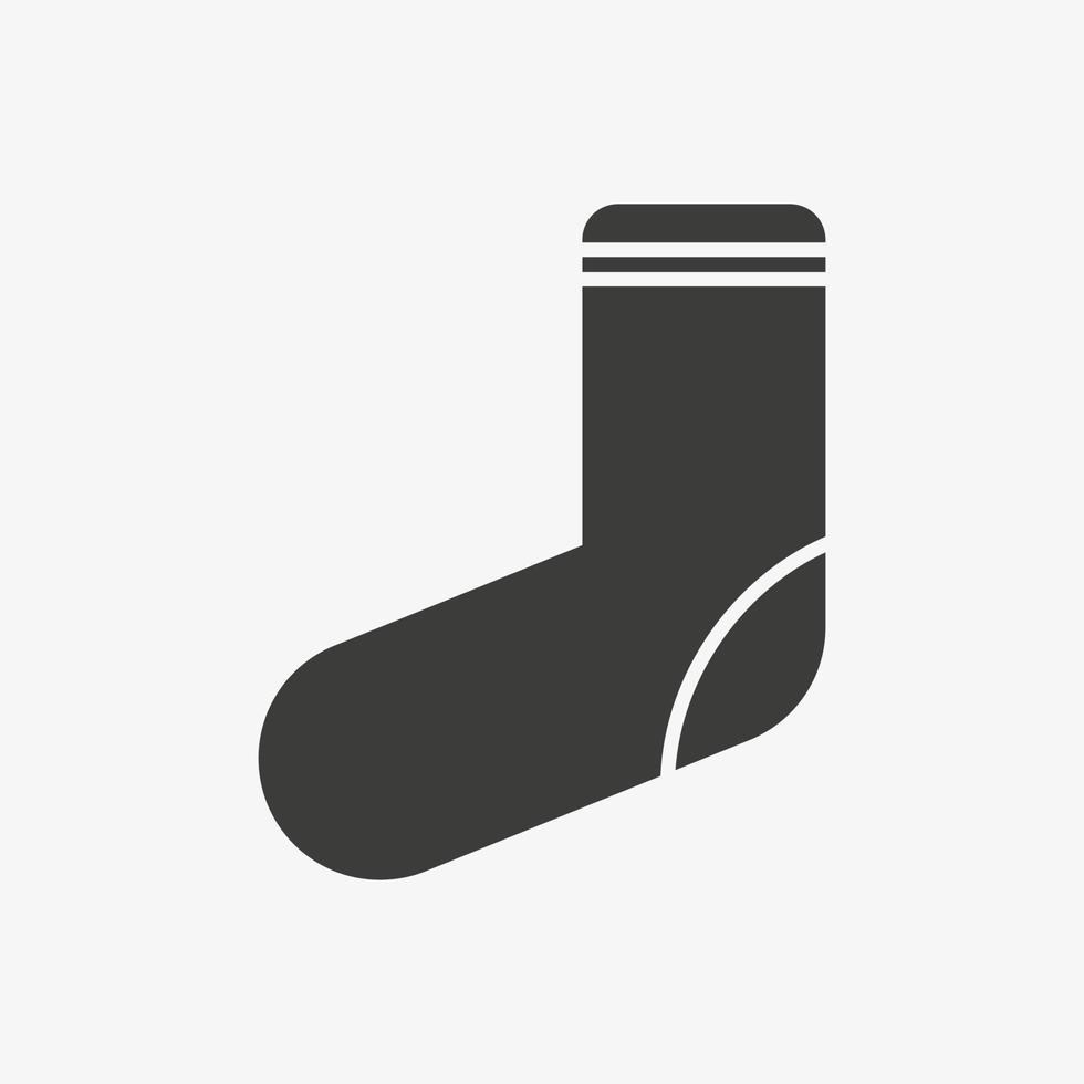 icône de chaussette isolé sur fond blanc. illustration vectorielle. vecteur