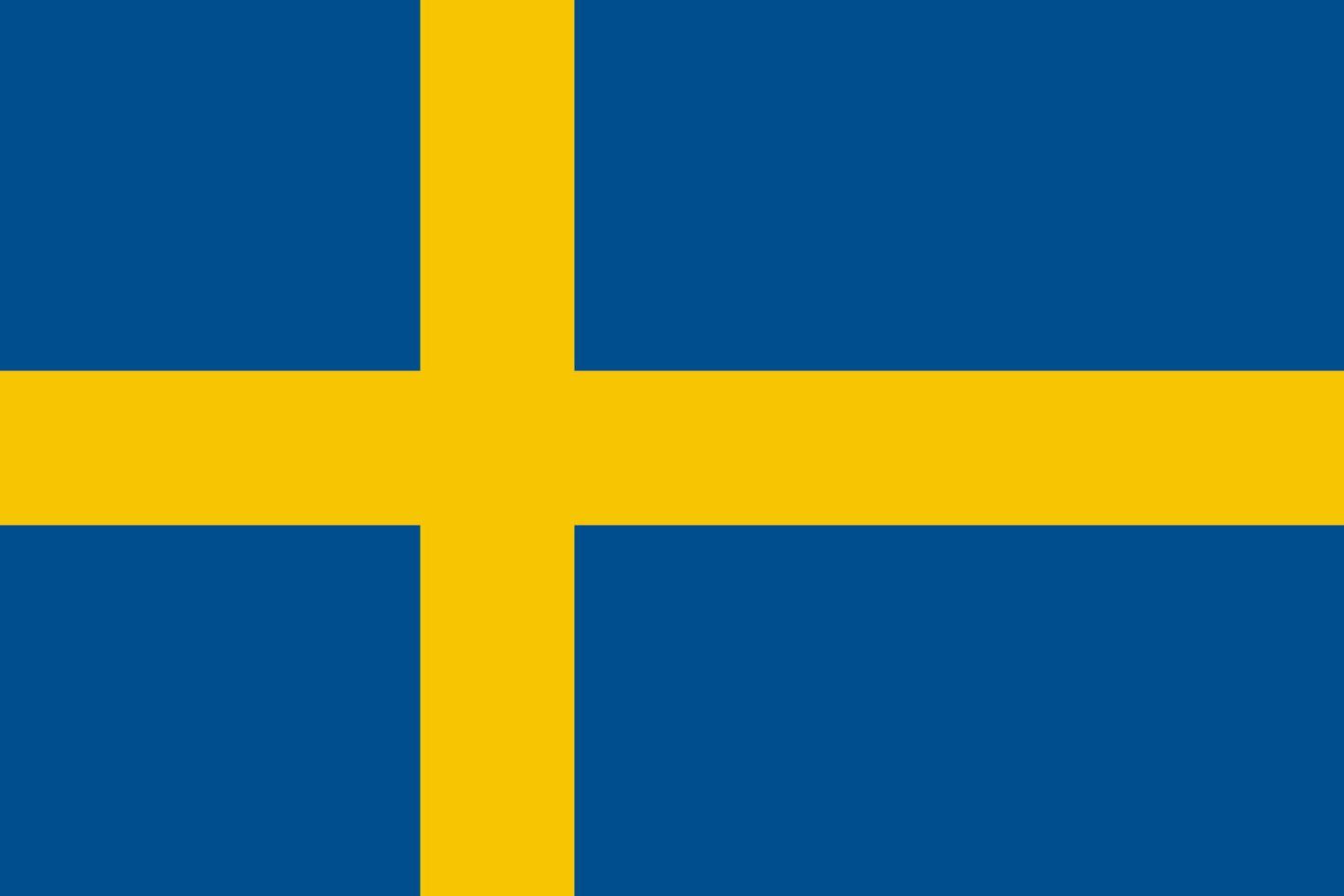 icône de vecteur de drapeau suédois. le drapeau de la suède.
