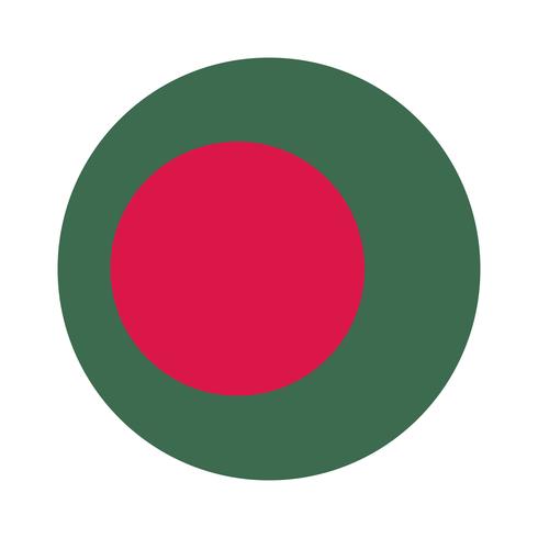 Drapeau rond du bangladesh vecteur