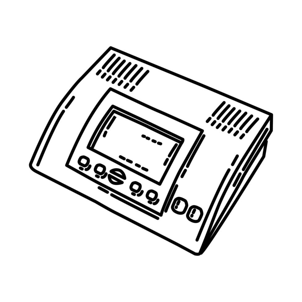 icône numérique de répondeur. doodle style d'icône dessiné à la main ou contour. vecteur