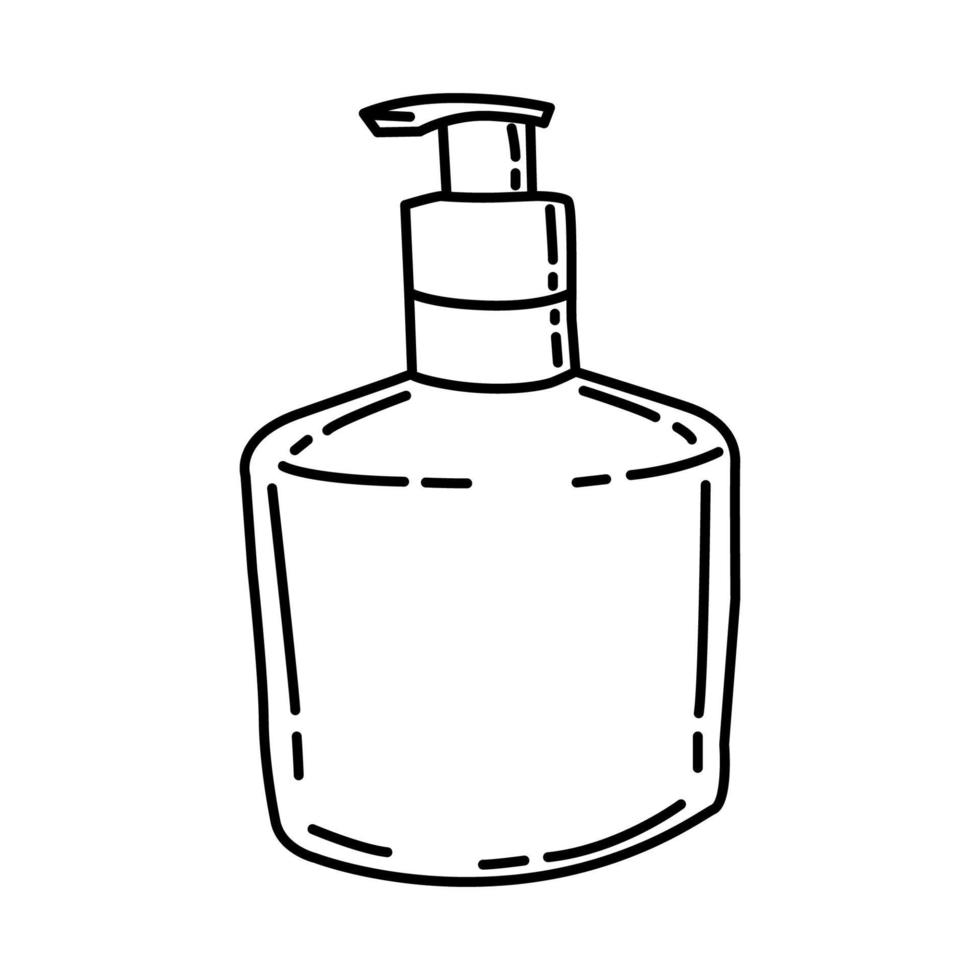 icône de lotion pour les mains d'hiver pour hommes. doodle style d'icône dessiné à la main ou contour. vecteur