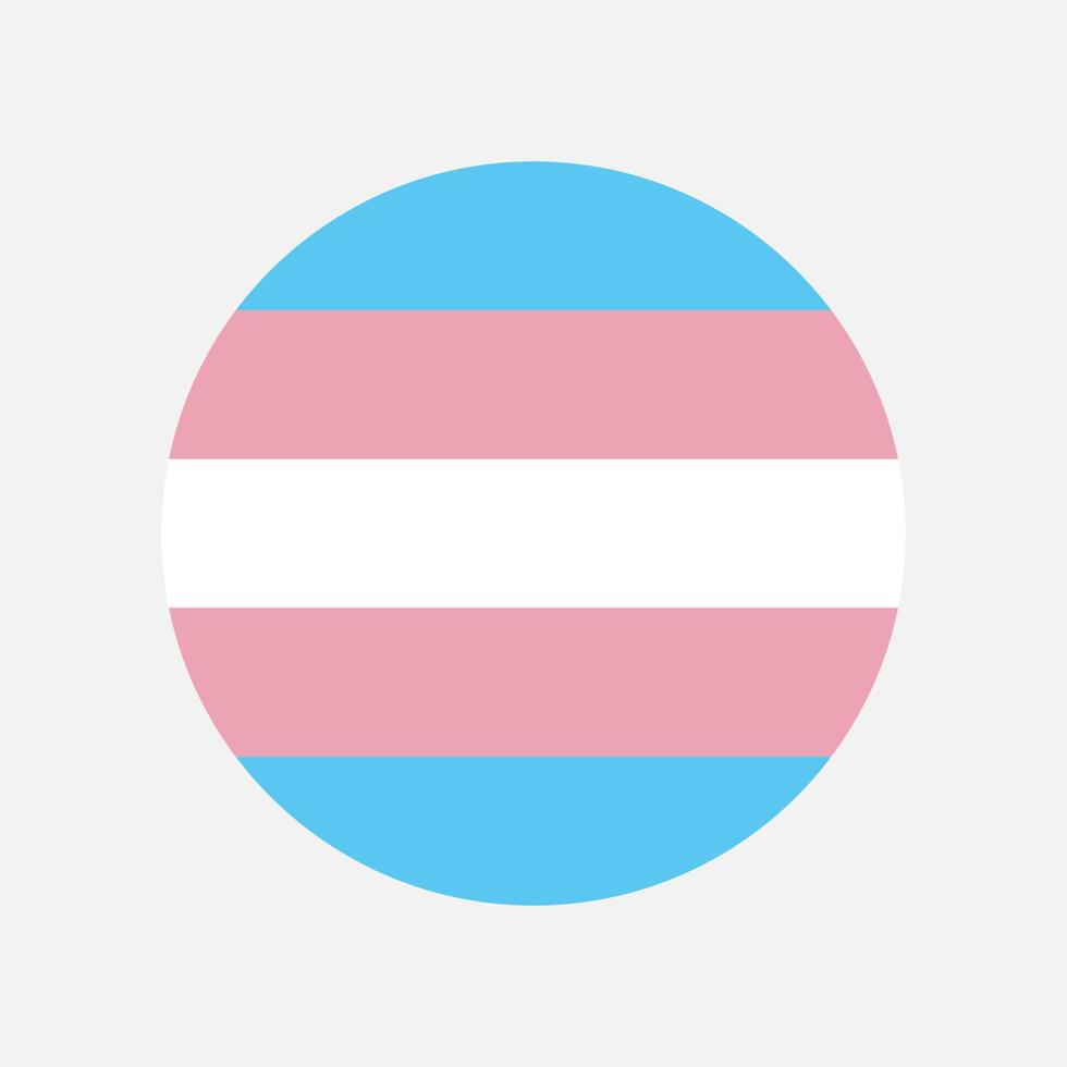icône de vecteur de cercle de drapeau transgenre