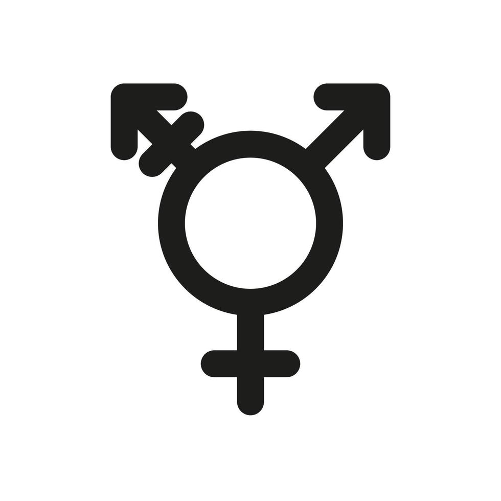 symbole de vecteur de transgenre. icône de sexe transgenre.