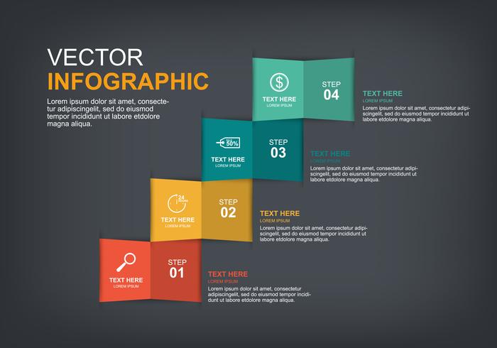 conception d&#39;éléments infographiques avec 4 options vecteur