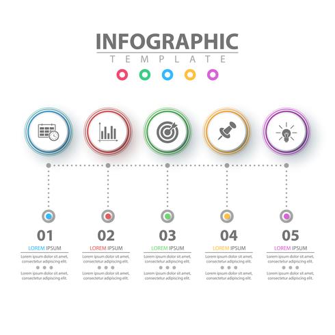 Infographie de l&#39;entreprise. Modèle d&#39;origami en papier. vecteur