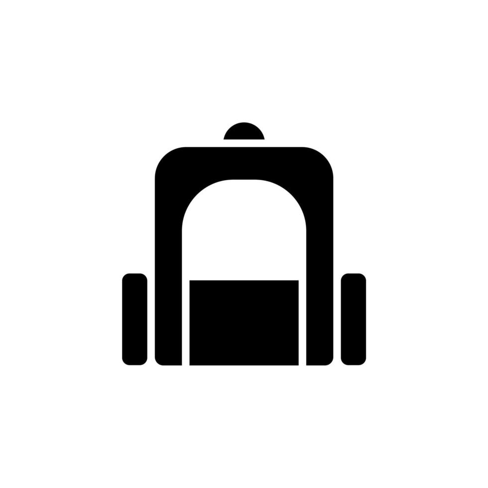 sac à dos, école, sac à dos, modèle de logo d'illustration vectorielle d'icône solide de sac à dos. adapté à de nombreuses fins. vecteur