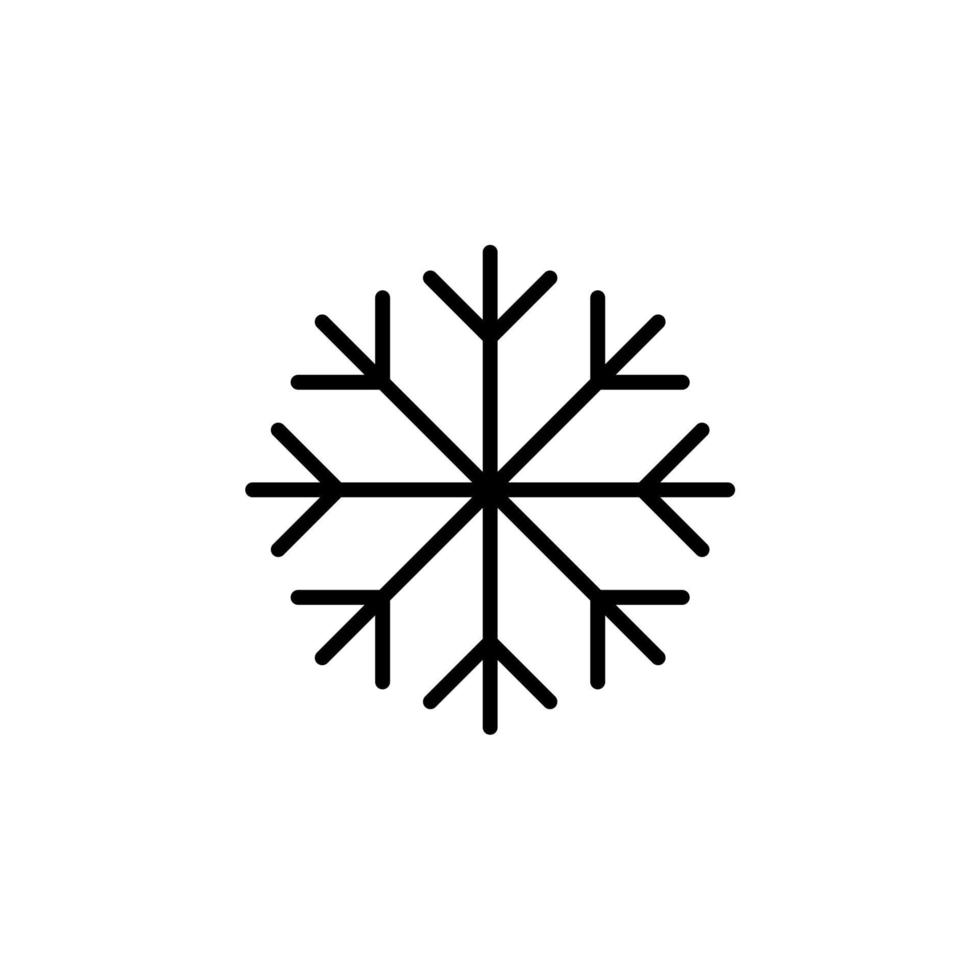 hiver, chutes de neige, neige, modèle de logo d'illustration vectorielle icône solide flocon de neige. adapté à de nombreuses fins. vecteur
