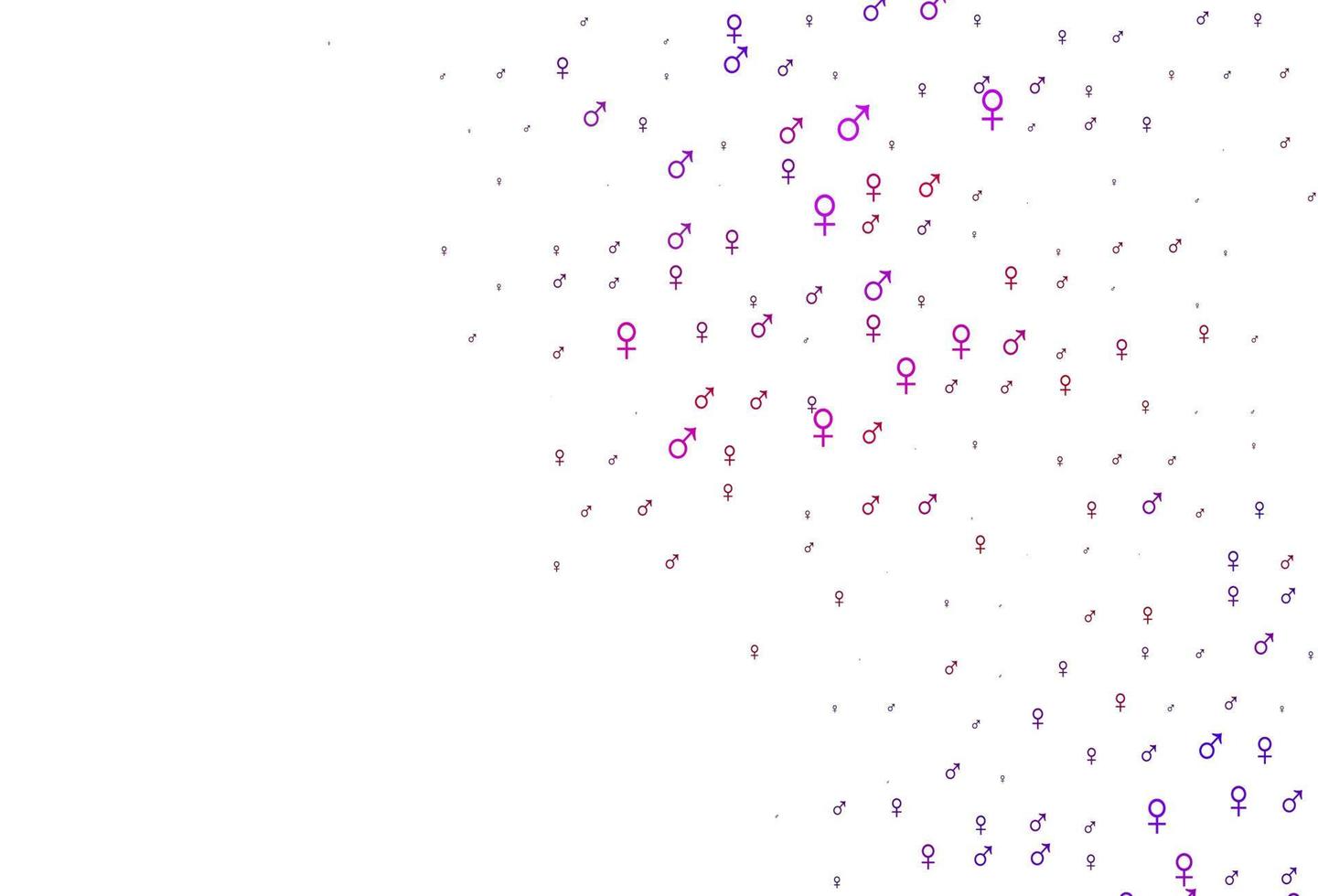 texture vecteur violet clair avec des icônes mâles et femelles.