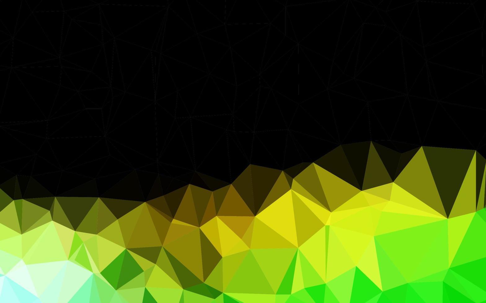 mise en page low poly vecteur vert foncé, jaune.