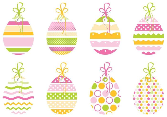 Oeuf de Pâques décoratif Tag Vector Pack