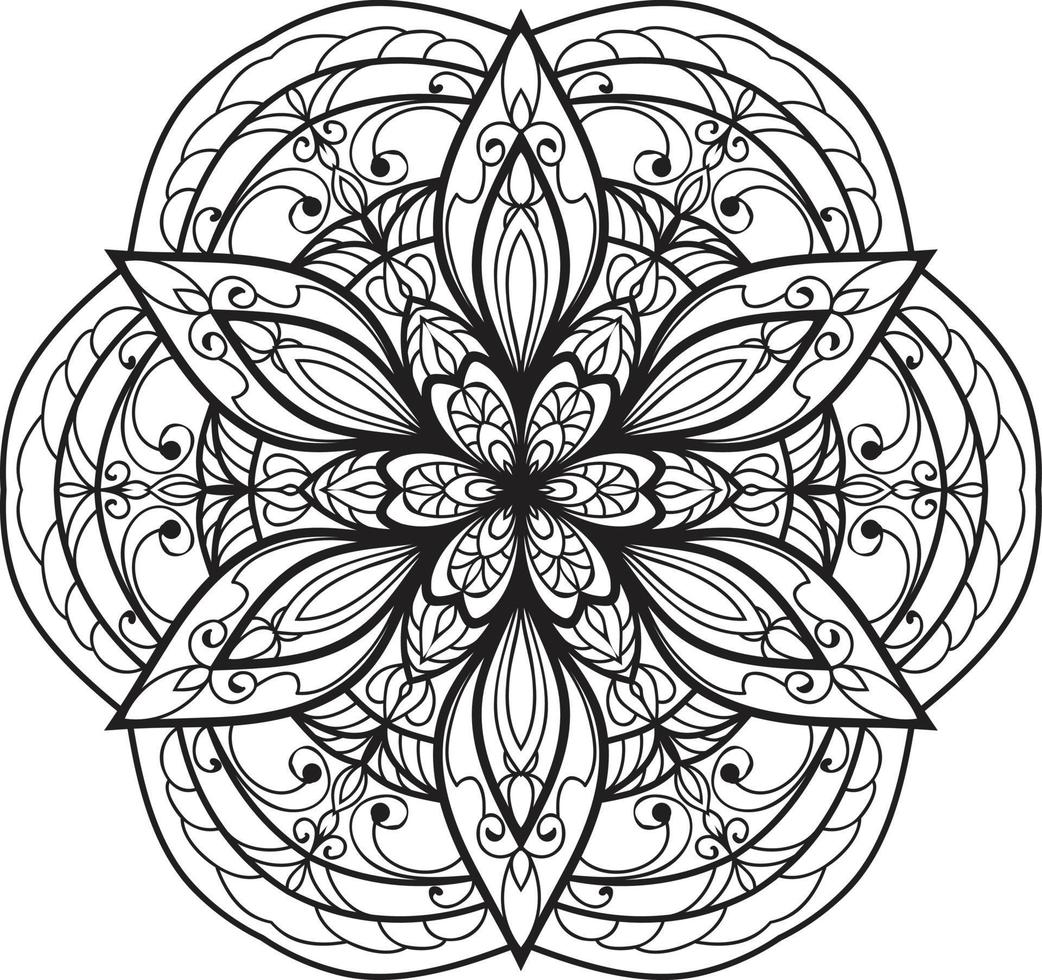 vecteur gratuit de mandala fleur circulaire