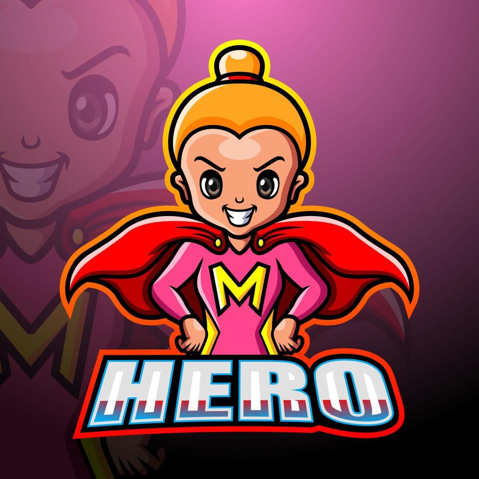 création de logo esport mascotte de super-héros vecteur