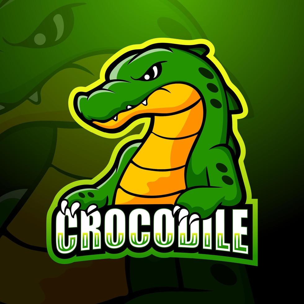 création de logo esport mascotte crocodile vecteur