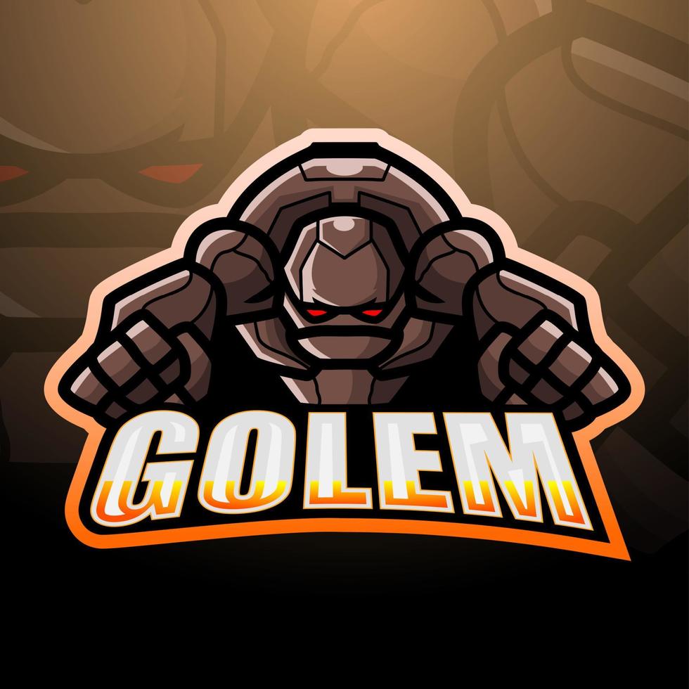 création de logo esport mascotte golem vecteur