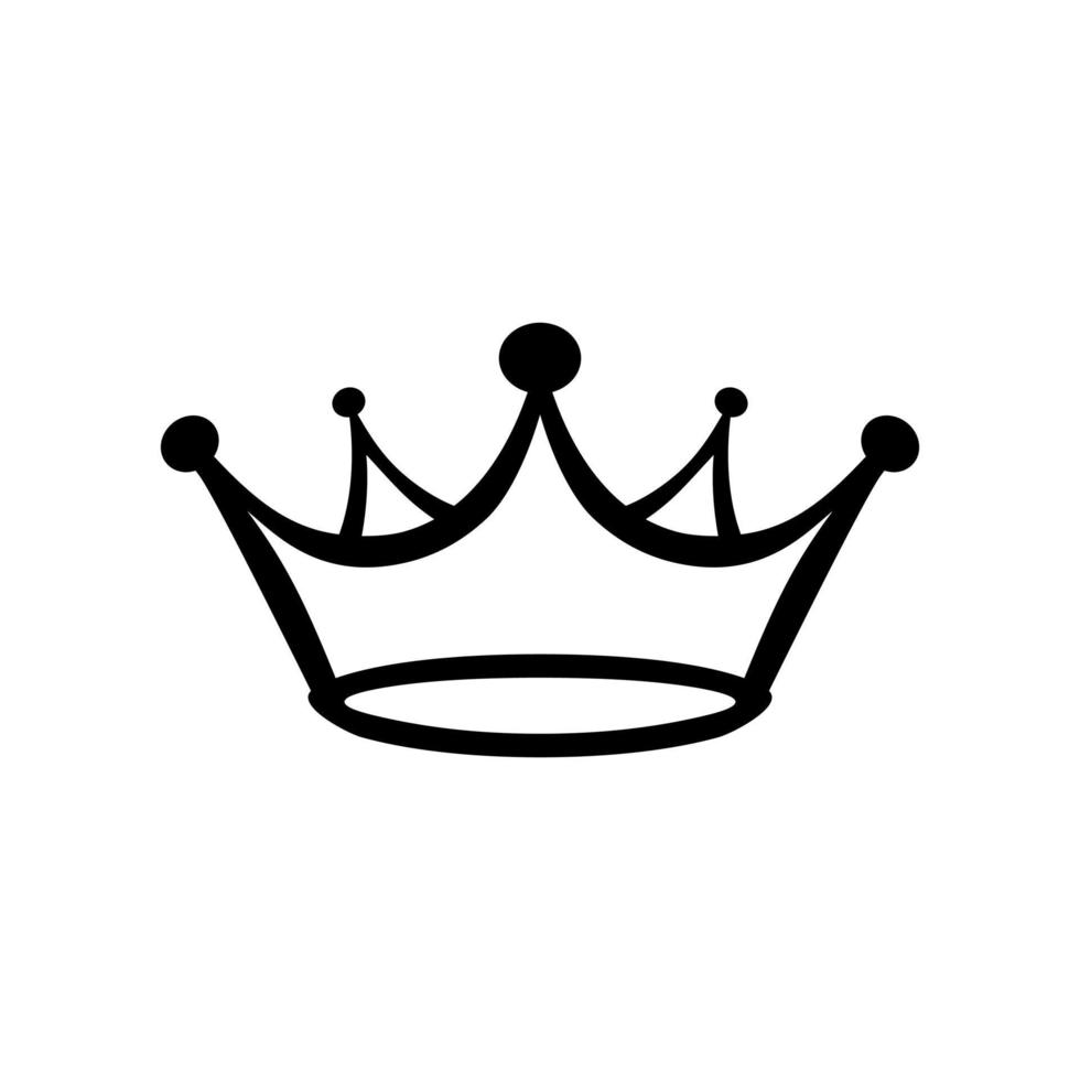 couronne. vecteur de logo de couronne. image du logo de la couronne royale. signe simple d'icône de couronne. illustration de conception de vecteur plat icône couronne.