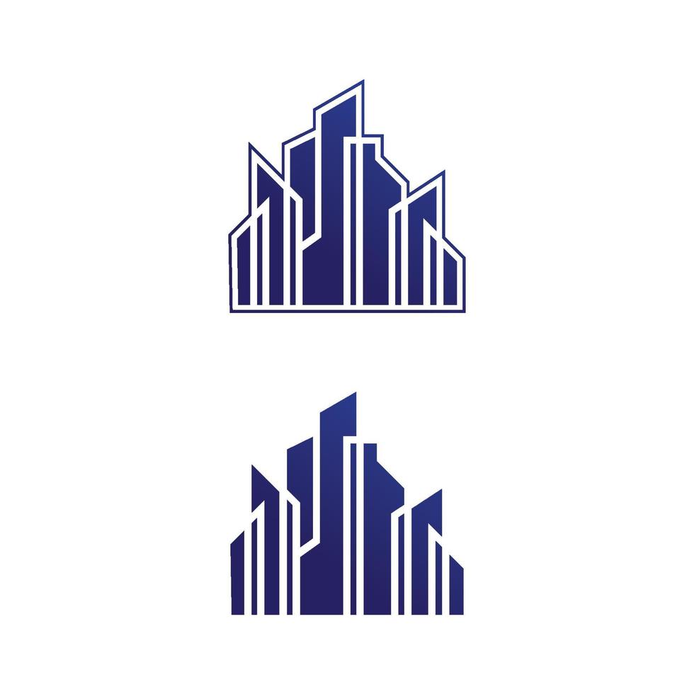 modèle d'icônes de logo vectoriel immobilier et bâtiments résidentiels