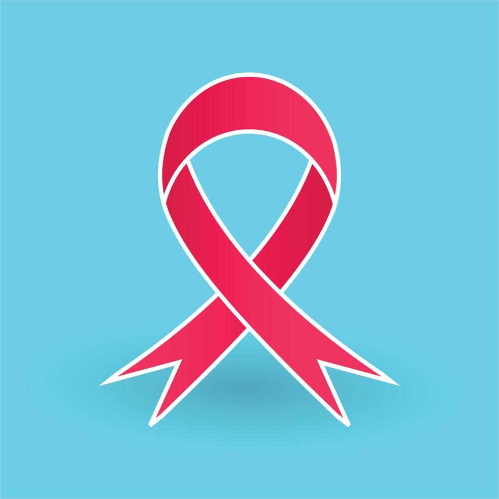 le ruban rose symbolise la sensibilisation au cancer du sein vecteur